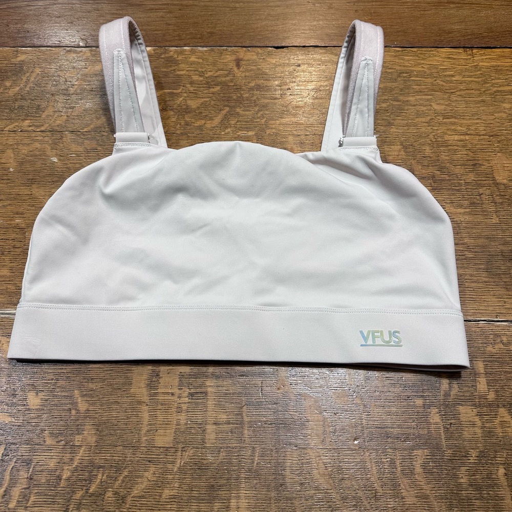 VFUS adjustable high-impact sports bra white sz large